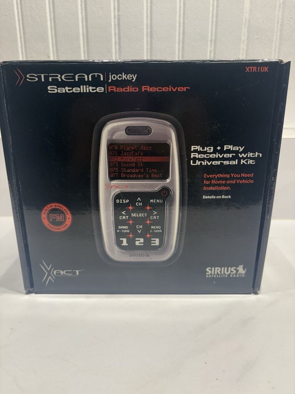 Vintage XACT Stream Jockey XTR1UK Sirius Satellite Radio Receiver NIB